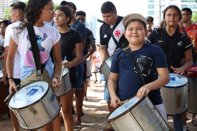 Bateria Danada, das Crias do Curro Velho, mobiliza 130 ritmistas para desfile de 40 anos da FCP